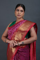 Mangenta Kanjeevaram Sareeuntitled (6 of 10)